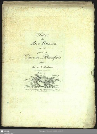 Chanson Russe Zemljanička : op. 1