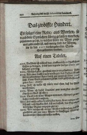 Das zwölffte Hundert. Es folget eine Rede/ ... / Centuria Duodecima. Sequitur differatio, ...