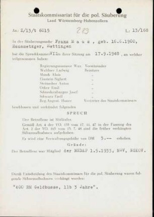 Mauz, Franz