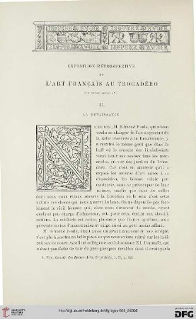 3. Pér. 2.1889: Exposition rétrospective de l'art français au Trocadéro, 2, La Renaissance