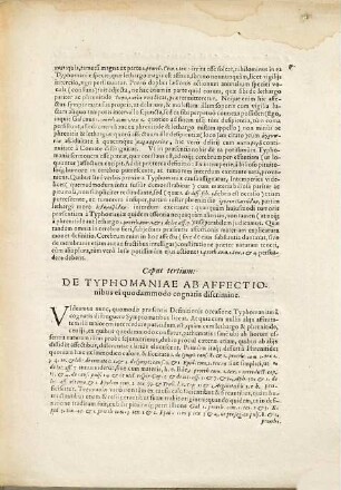 Typhomaniae, hoc est, Vigilis Comatis Natvra Et Cvratio explicata