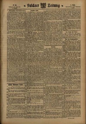 Dritte Ausgabe vom Samstag, den 30. April 1910.