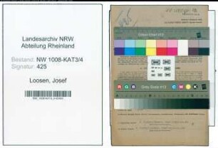 Entnazifizierung Josef Loosen , geb. 10.12.1916 (Kassenangestellter)