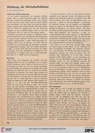 8: Kleidung als Wirtschaftsfaktor
