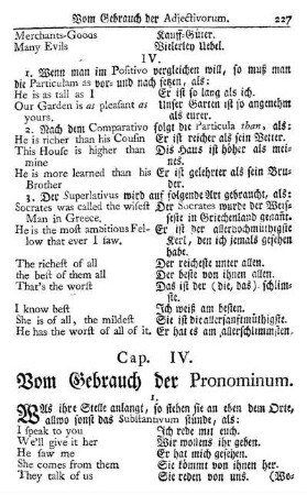 Cap. IV.: Vom Gebrauch der Pronominum.