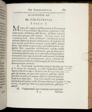 Disputatio IIX. De Poenitentia.