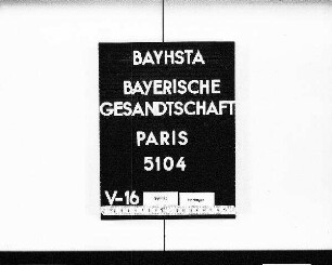Rosenau, Nathan, von Bad Kissingen, Kaufmann in Paris, Paßzustellung