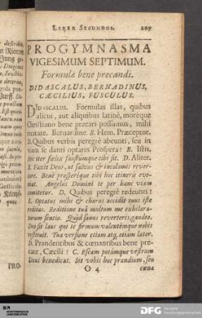 Progymnasma Vigesimum Septimum. Formulæ bene precandi.