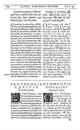 Protheoria Capitis Tricesimi-tertii.