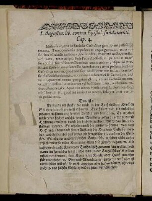 S. Augustin. lib. contra Epistol. fundmenti. Cap. 4.