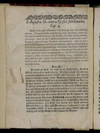 S. Augustin. lib. contra Epistol. fundmenti. Cap. 4.