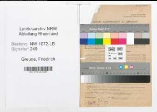 Entnazifizierung Friedrich Greune , geb. 06.09.1895 (Justizinspektor)