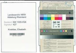 Entnazifizierung Elisabeth Knekties , geb. 05.01.1910 (Postfacharbeiterin)
