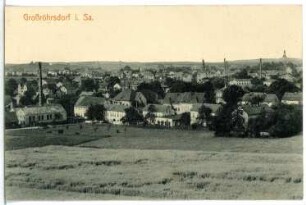 Großröhrsdorf. Blick auf den Ort