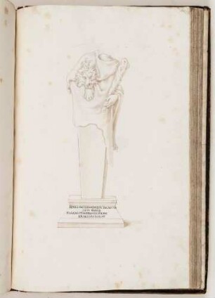 Kopflose Gewandherme mit Löwenfell und Keule (Herakles), in: Imperatorum romanorum ac eorum coniugum liberorum [...] Tomus primus, Nr. 153