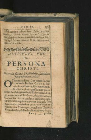 Articulus VIII. De Persona Christi.