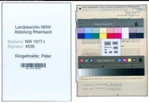 Entnazifizierung Peter Klingelhoefer , geb. 30.04.1879 (Fabrikant)