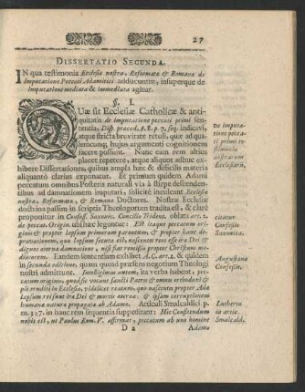 Dissertatio Secunda.