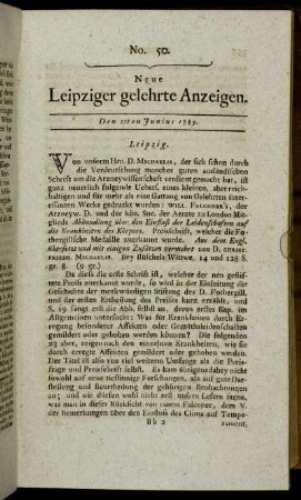No. 50. Den 22ten Junius 1789.