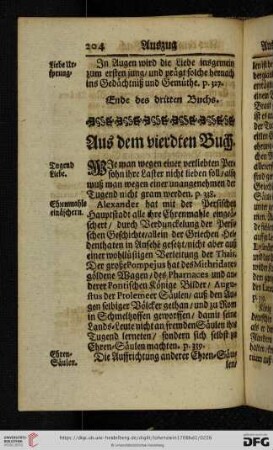 Aus dem vierdten Buch