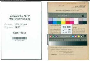 Entnazifizierung Franz Koch , geb. 28.08.1889 (Geschaeftsfuehrer)