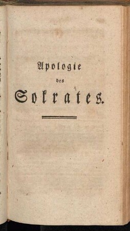 Apologie des Sokrates.