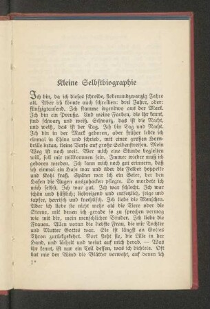Kleine Selbstbiographie