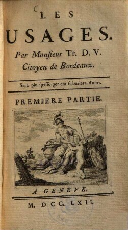 Les Usages, 1