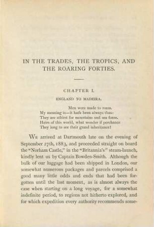 In the trades, the tropics, and the roaring forties, 1