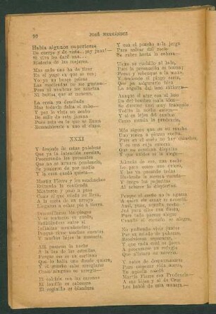 XXXI [Martín Fierro y sus hijos se retiran al campo]
