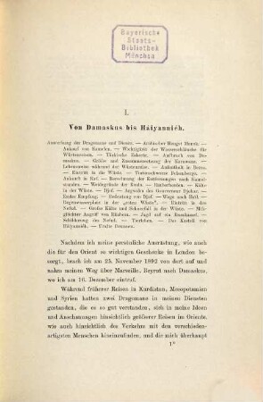 Reise nach Innerarabien, Kurdistan und Armenien : 1892