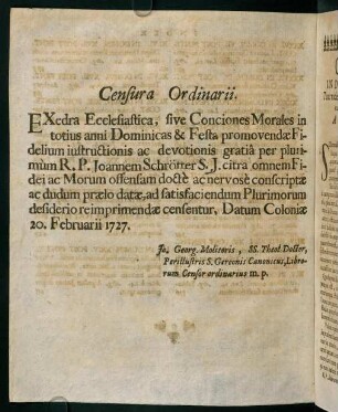 Censura Ordinarii