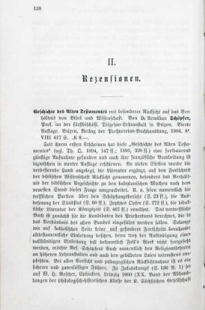 138-139 [Rezension] Schöpfer, Aemilian, Geschichte des Alten Testaments
