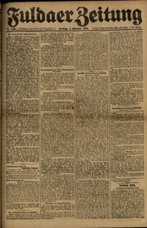 Ausgabe vom Freitag, den 03. Oktober 1919.