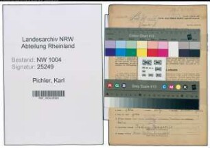 Entnazifizierung Karl Pichler , geb. 09.05.1899 (Lokfuehrer)