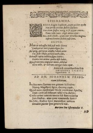 Ad Dn. Iohannem Fridericum Schloerum.