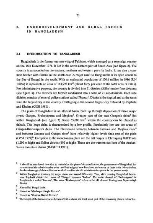 2. Underdevelopment and rural exodus in Bangladesh