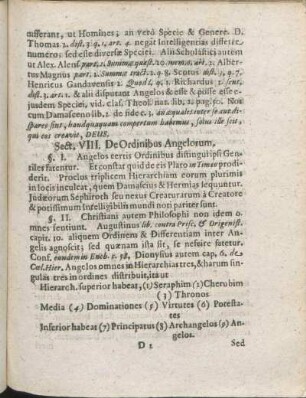 Sect. VIII. De Ordinibus Angelorum.