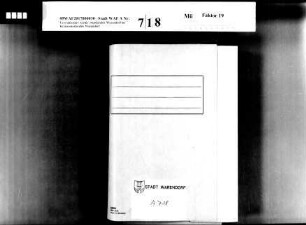 Belege zur Kämmereirechnung 1802/1803, 1806/1807, 1810