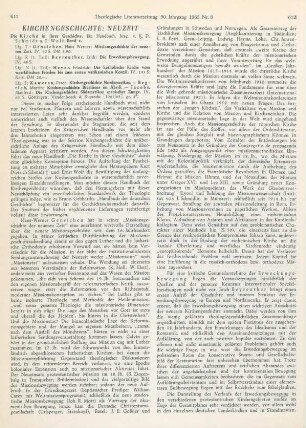 611-614 [Rezension] Gensichen, Hans-Werner, Missionsgeschichte der neueren Zeit