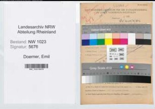 Entnazifizierung Emil Doerner , geb. 27.06.1892 (Bote)
