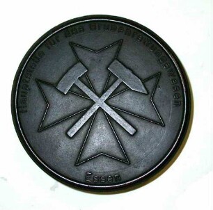Kohlekeramikplakette "Hauptstelle für das Grubenrettungswesen"