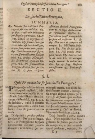 Sectio II. De Jurisdictione Prorogata.