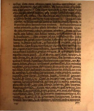 Programma de Romanorum priscorum in Germaniae scholas meritis