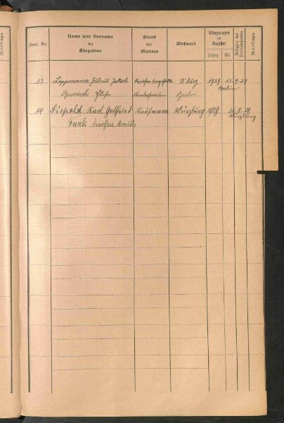 Standesamtsbuch der Stadt Aschaffenburg: Register Eheschließungen 1927 - 1929