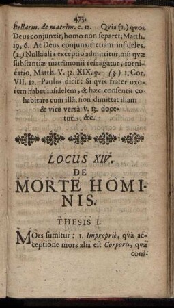 Locus XIV. De Morte Hominis.