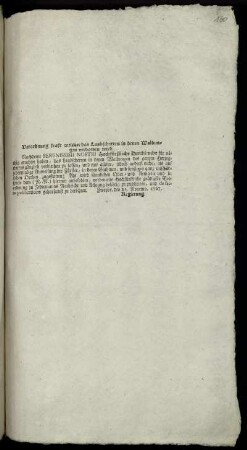 Verordnung kraft welcher das Laubscherren in denen Waldungen verbotten wird : Zweybr. den 21. Novemb. 1767.