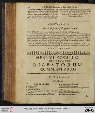 In librum XXIII.