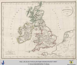 Iles Britanniques. 1826.