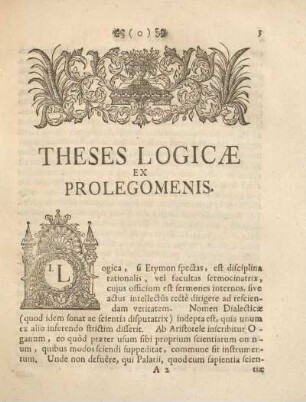 Theses logicæ ex prolegomenis.